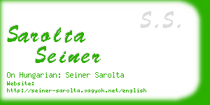 sarolta seiner business card